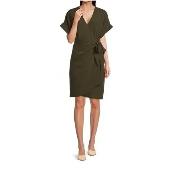 Alex Marie | Dresses | Alex Marie Wrap Dress Shortsleeve Festive Hunter  Green Vneck Classy Work Chic | Poshmark